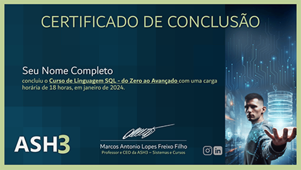 Modelo de certificado de conclusão da ASH3